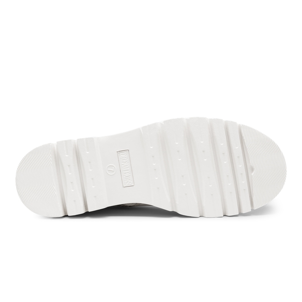 Chains Pearl Chunky Lug Sole Boots - WHITE - 5